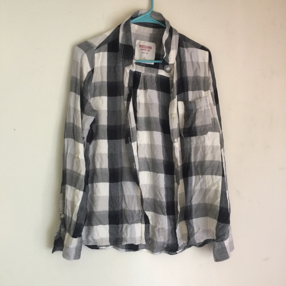 Black and white plaid flannel